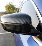 BMW 5 Series M550i 540i G30 (Both Fits Pre-LCI & LCI) 2018 2019 2020 2021 2022 2023 2024 LHD (Left Hand Drive Only) with Aftermarket Parts - OE Style Replacement Mirror Caps Carbon Fiber from Aero Republic